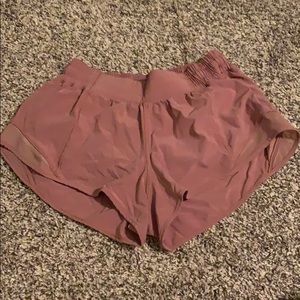Mauve Lululemon Running Shorts
